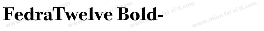 FedraTwelve Bold字体转换